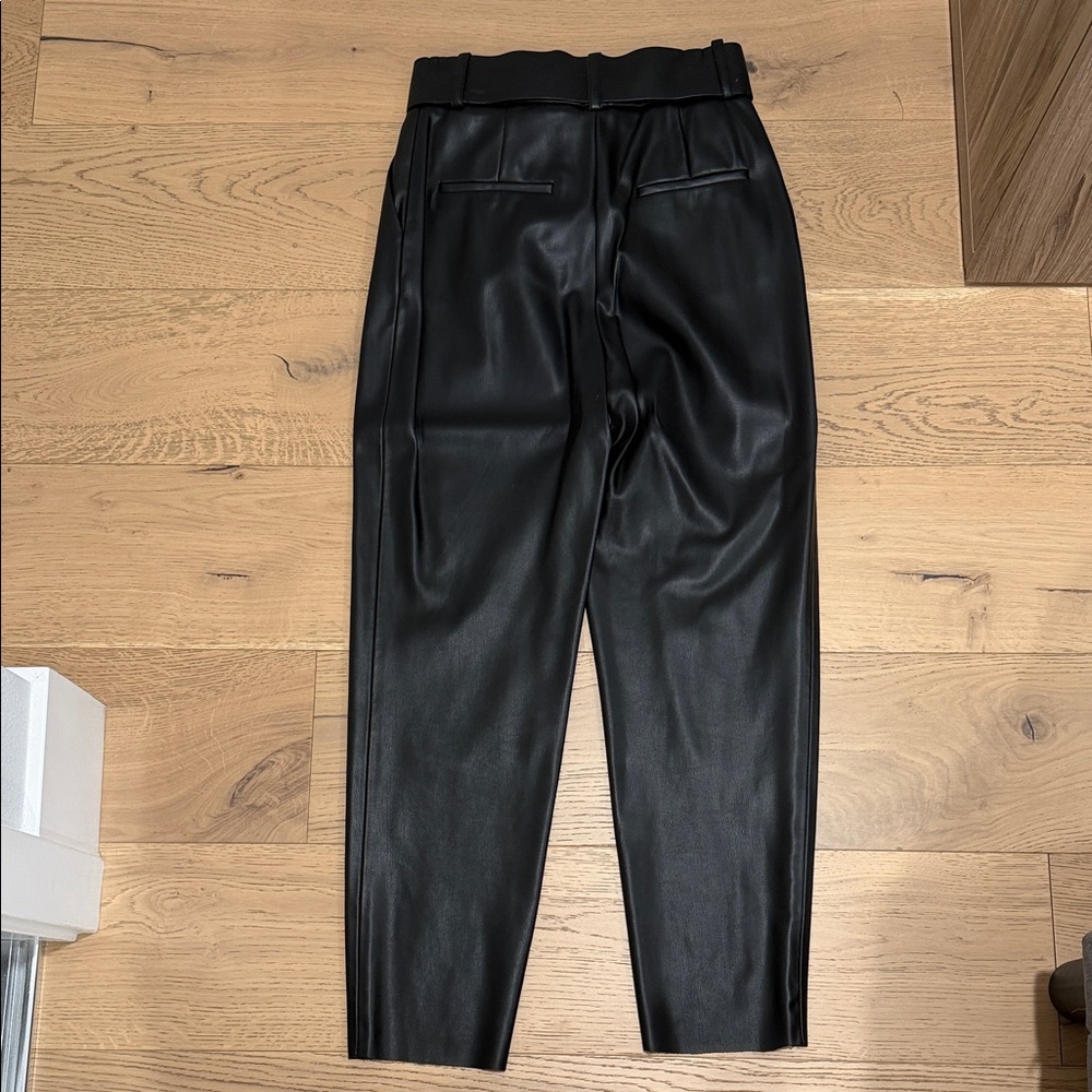 Zara Highwaisted Vegan Leather Pants - Picture 2 of 4